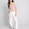 Shirred peplum-hem tank top Shirred peplum-hem tank top