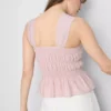 Shirred peplum-hem tank top Shirred peplum-hem tank top