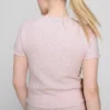 Short-sleeve crinkle top