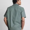 Short sleeve linen blend shirt