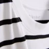 Short sleeve striped crew neck tee