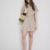 Short-sleeve tiered mini dress Short-sleeve tiered mini dress