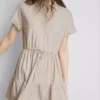 Short-sleeve tiered mini dress Short-sleeve tiered mini dress