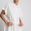Short-sleeve tiered mini dress