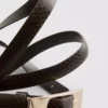 Skinny rectangle buckle belt