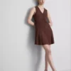 Sleeveless v-neck mini dress