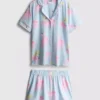 Spongebob squarepants graphic boyfriend shorty pajamas Spongebob squarepants graphic boyfriend shorty pajamas