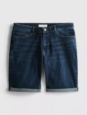 Straight fit denim shorts