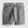 Straight fit denim shorts