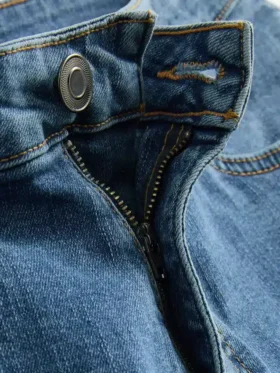 Straight fit denim shorts