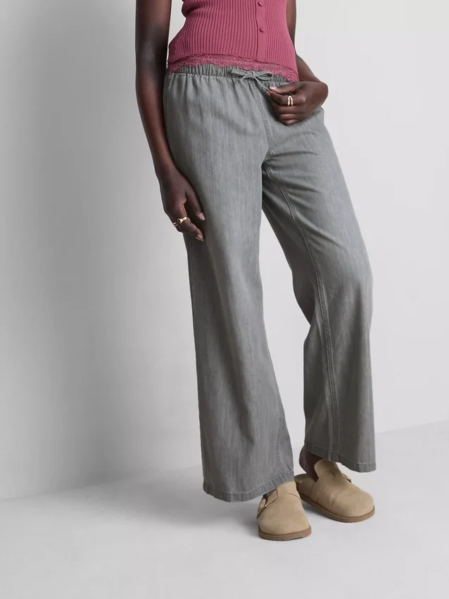 Straight-leg denim joggers Straight-leg denim joggers