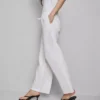 Straight-leg denim joggers