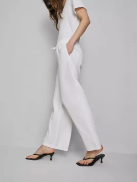 Straight-leg denim joggers