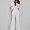 Straight-leg denim joggers
