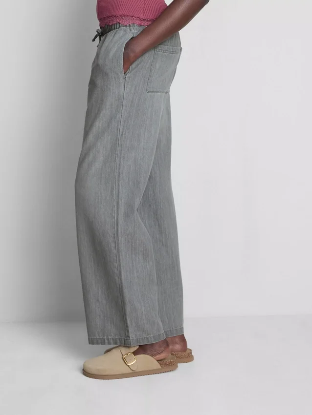 Straight-leg denim joggers Straight-leg denim joggers
