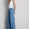 Straight-leg denim joggers