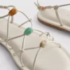 Strappy beaded sandals