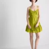 Strappy ruffle poplin mini dress Strappy ruffle poplin mini dress