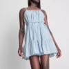Strappy ruffle poplin mini dress Strappy ruffle poplin mini dress