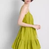 Strappy ruffle poplin mini dress Strappy ruffle poplin mini dress