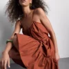 Strappy ruffle poplin mini dress Strappy ruffle poplin mini dress