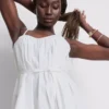Strappy ruffle poplin mini dress Strappy ruffle poplin mini dress