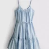 Strappy ruffle poplin mini dress Strappy ruffle poplin mini dress