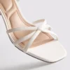 Strappy woven block heel sandals