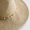 Straw trim beach hat Straw trim beach hat