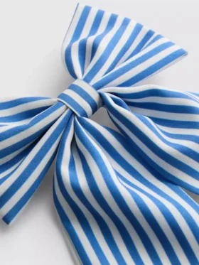 Stripe hair bow