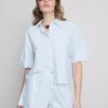 Stripe high-waisted oxford shorts Stripe high-waisted oxford shorts