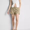 Stripe high-waisted oxford shorts Stripe high-waisted oxford shorts