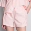 Stripe high-waisted oxford shorts Stripe high-waisted oxford shorts