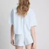 Stripe high-waisted oxford shorts Stripe high-waisted oxford shorts