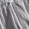 Stripe high-waisted oxford shorts Stripe high-waisted oxford shorts