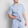 Striped button-up pajama shirt