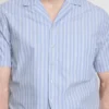 Striped button-up pajama shirt