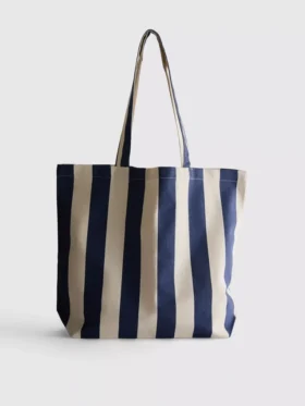 Striped canvas tote bag Striped canvas tote bag
