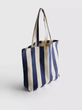 Striped canvas tote bag Striped canvas tote bag
