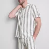 Striped pajama shirt