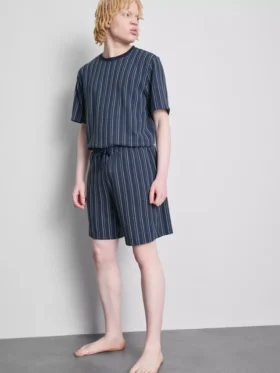 Striped pajama shorts