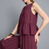 Striped peplum hem tank top Striped peplum hem tank top
