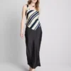 Striped pointed hem blouse