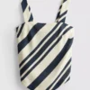 Striped pointed hem blouse