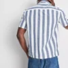 Striped revere collar shirt