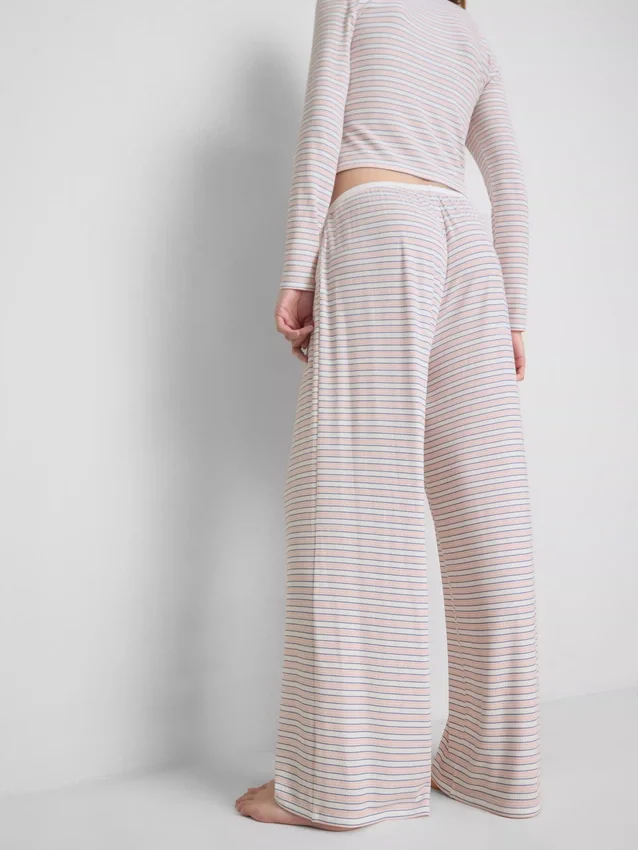 Striped ribbed pajama bottoms Striped ribbed pajama bottoms