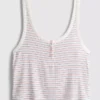 Striped ribbed pajama cami top Striped ribbed pajama cami top