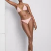 Striped starfish triangle bikini top