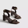 Studded block-heel sandals