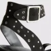 Studded block-heel sandals